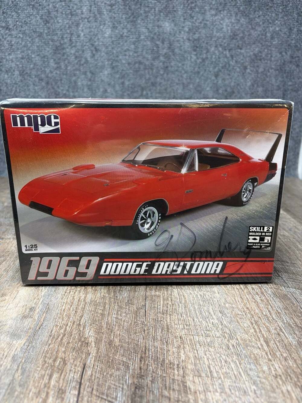 MPC 1969 Dodge Daytona 1:25 Scale Model Kit MPC-709. Developer G Romberg signed